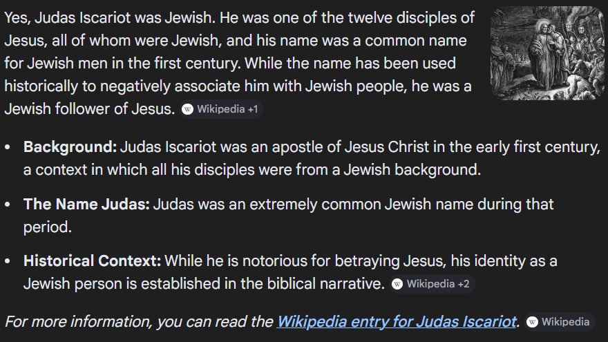Judas was Jewish.