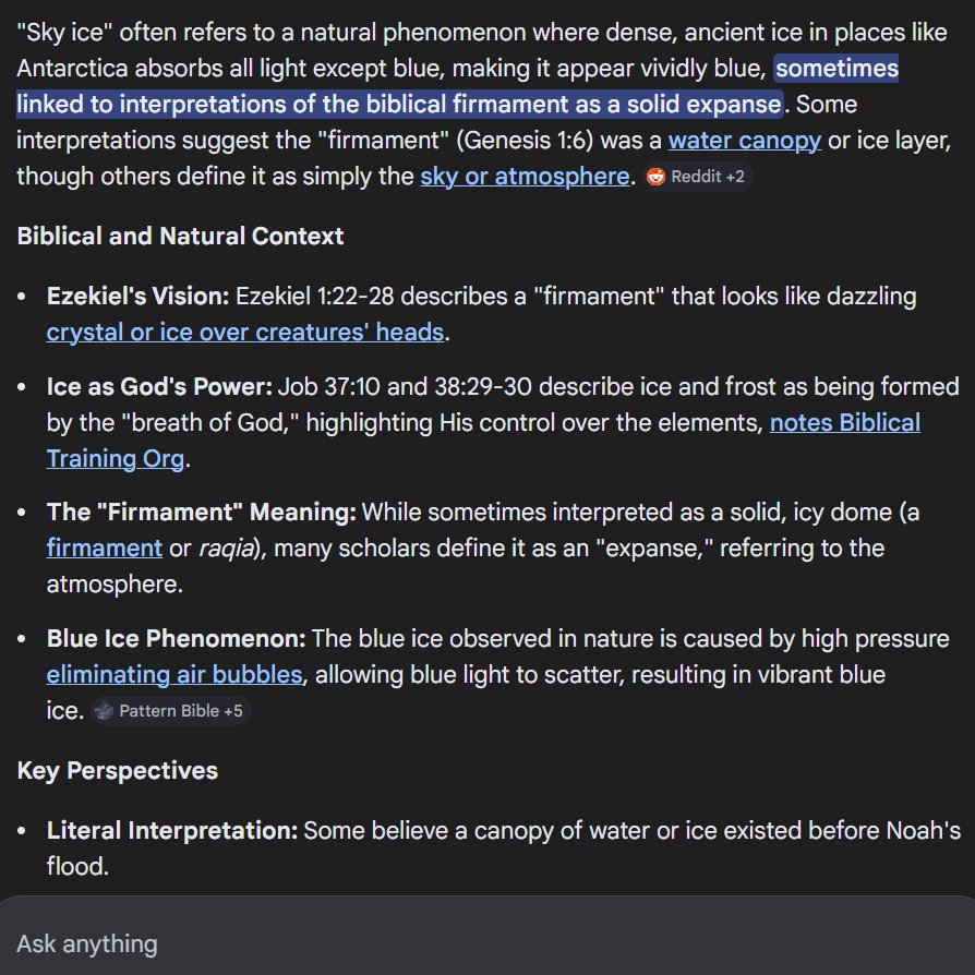 Didn't realize the babble spoke of sky ice.